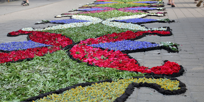 Kwiatowe dywany w Spyciomierzu