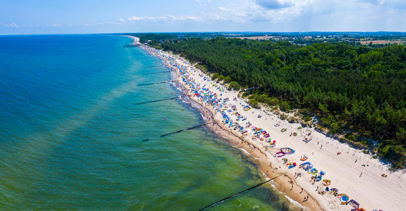  Plaża nad Bałtykiem z lotu ptaka