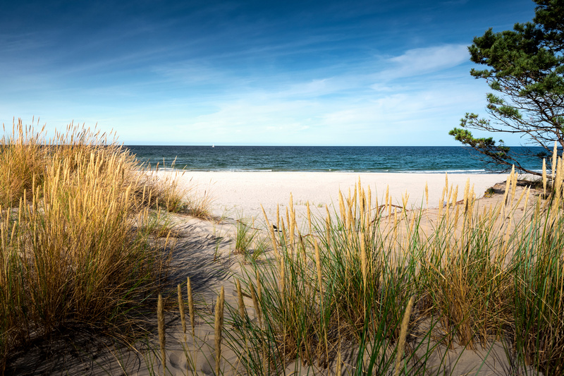Pusta plaża nad Bałtykiem