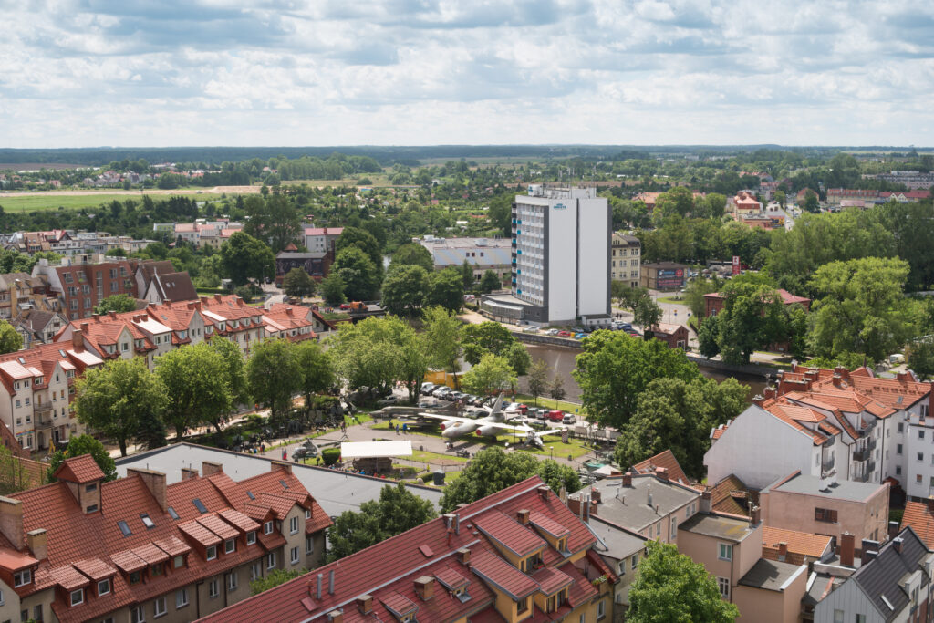 Panorama Kołobrzegu z muzeum wojska