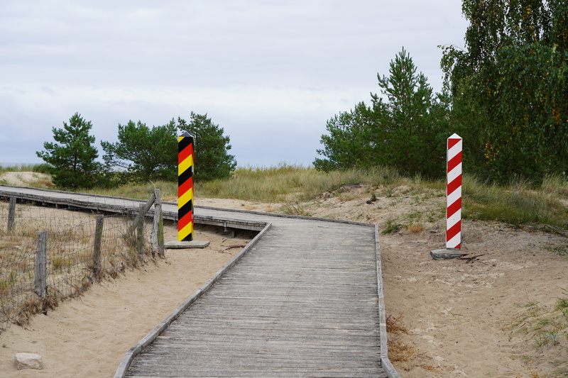 Granica polsko-niemiecka przy plaży w Świnoujściu