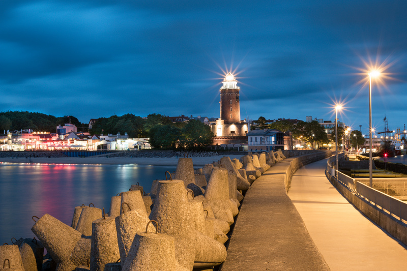 Kołobrzeg widziany od strony portu