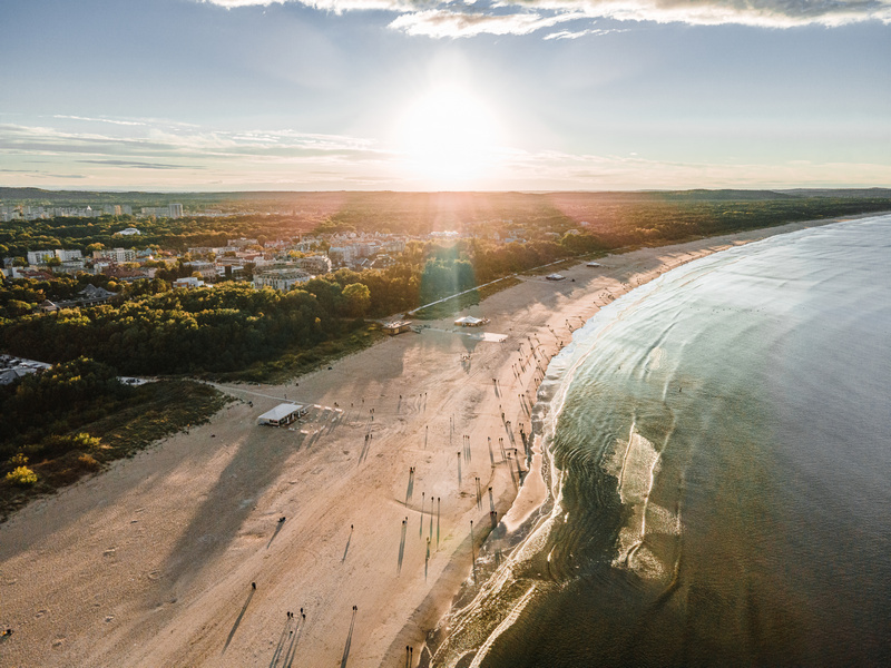 Plaża w Świnoujściu widok z góry