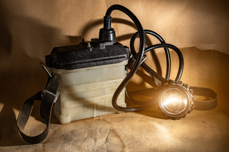Retro lampa czołówka