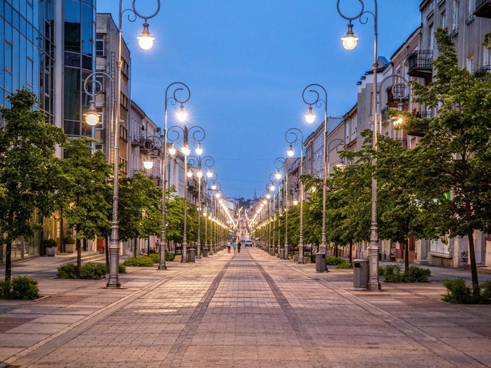 Ulica Sienkiewicza w centrum Kielc