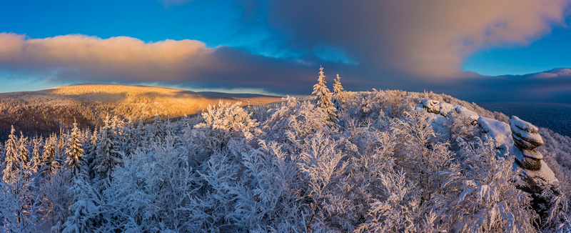 Zimowy krajobraz Gór Izerskich