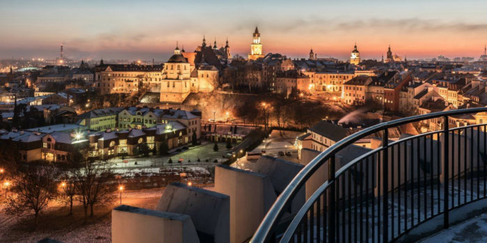 Widok na Stare Miasto w Lublinie z hotelu