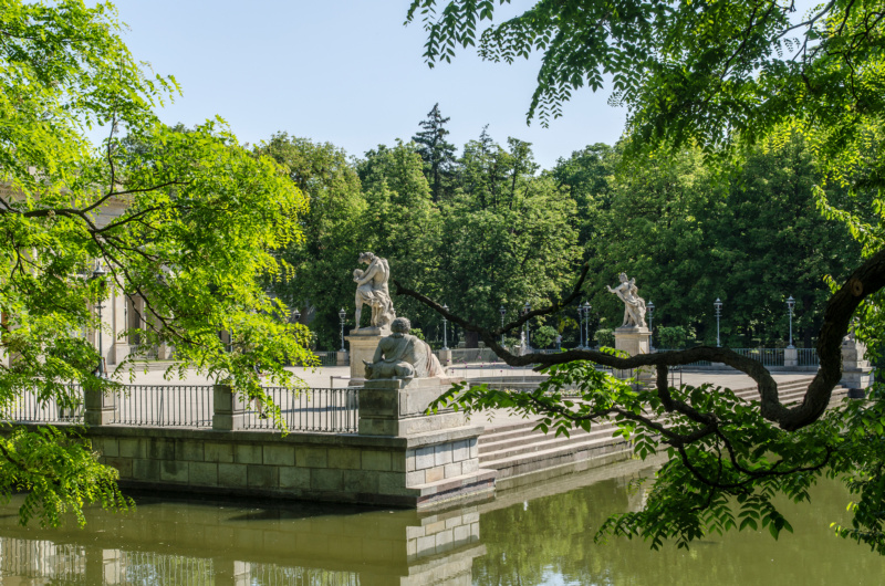 Ogrody w Łazienkach Królewskich w Warszawie
