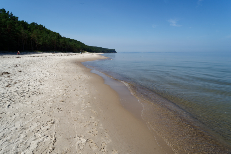 Plaża na wyspie Wolin nad polskim morzem