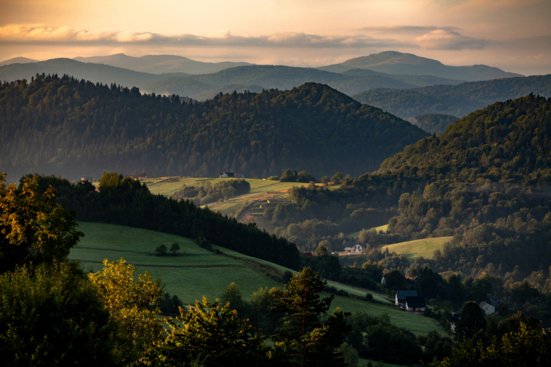 Podkarpacie - krajobraz Bieszczadów