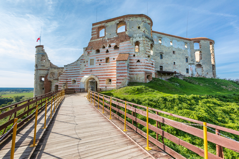 Wejście na zamek w Janowcu