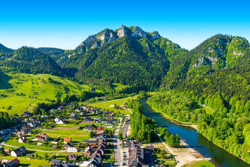 Widok na Trzy Korony w Pieninach