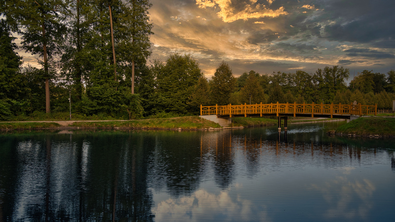 Zachód słońca na Roztoczu