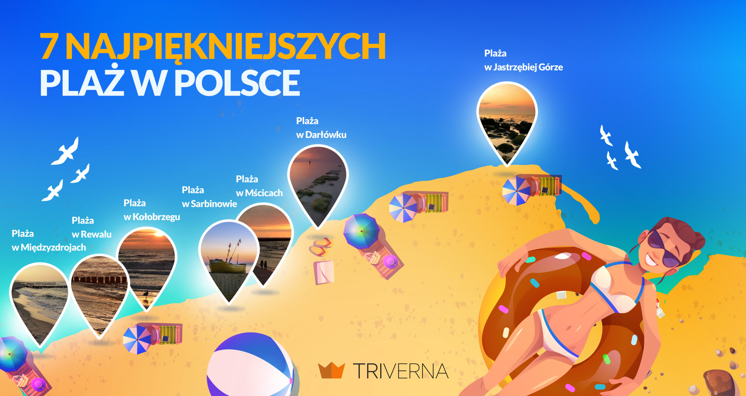 7 najpiękniejszych plaż w Polsce – infografika
