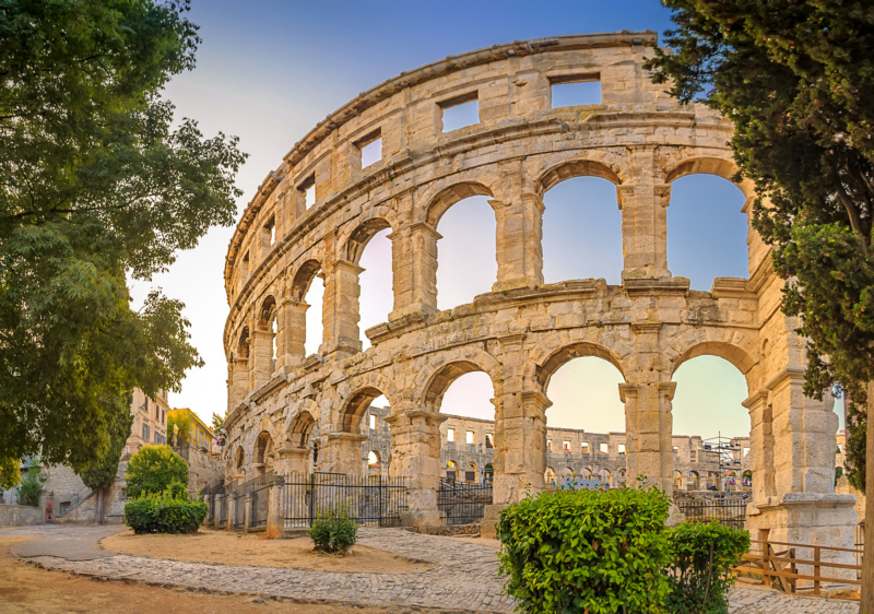 Amfiteatr w Puli, najpopularniejszym mieście na Istrii