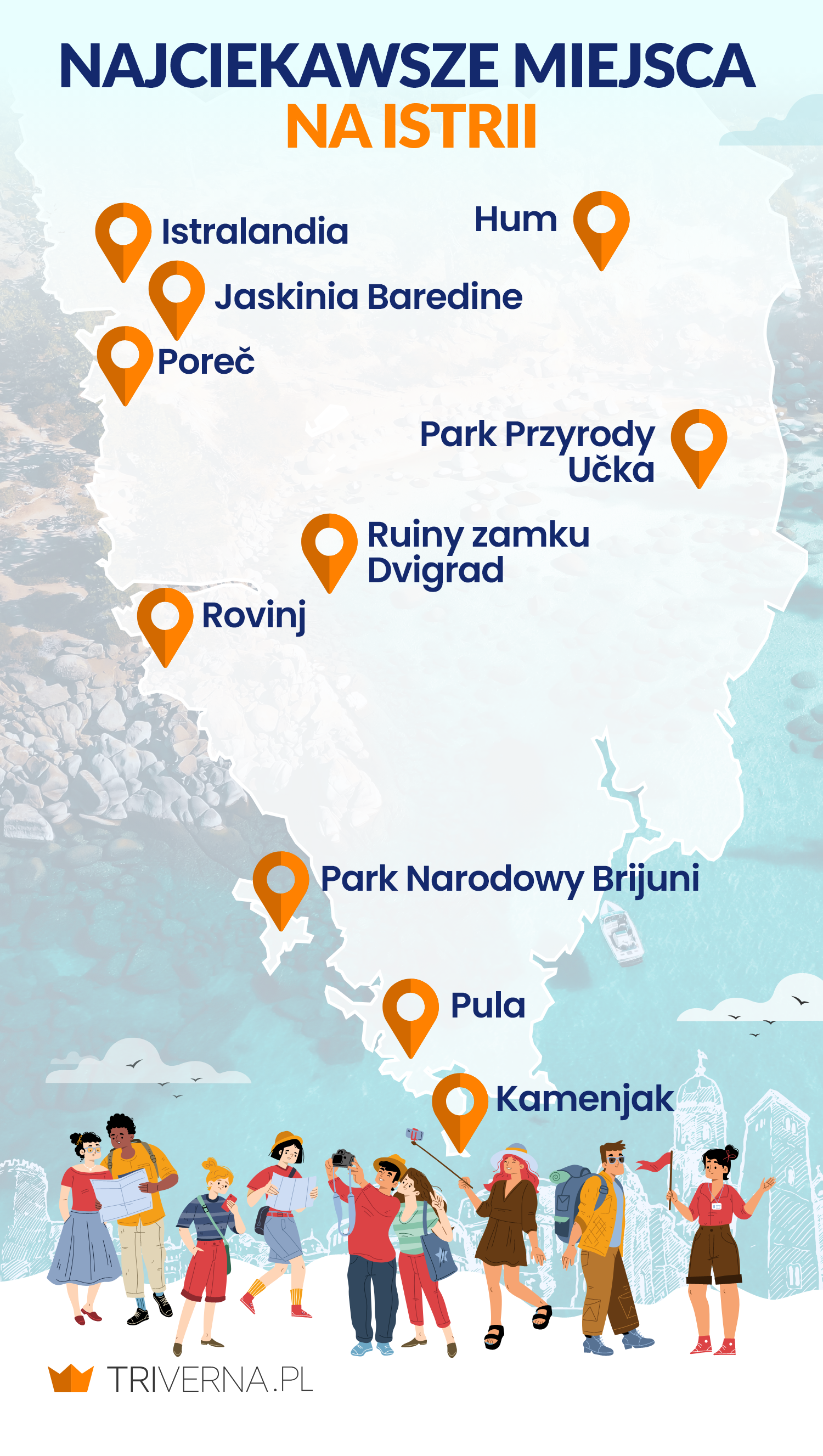 Największe atrakcje na Istrii - infografika
