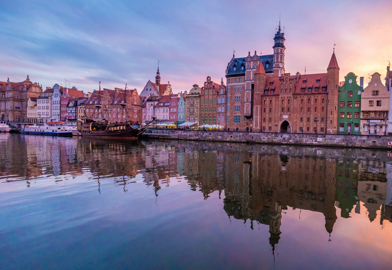 Nadbrzeże Motławy przy ul. Długie Pobrzeże w Gdańsku