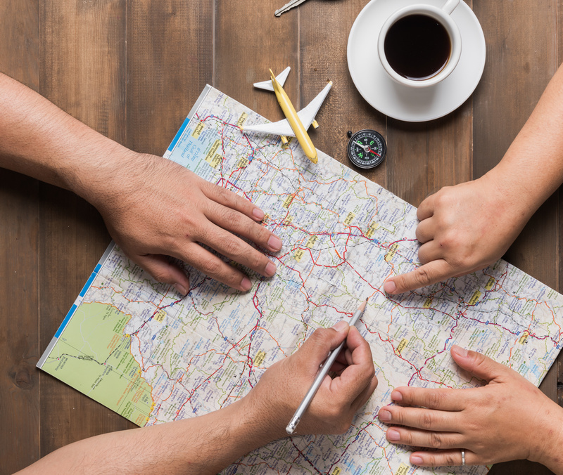 Planowanie podróży z mapą
