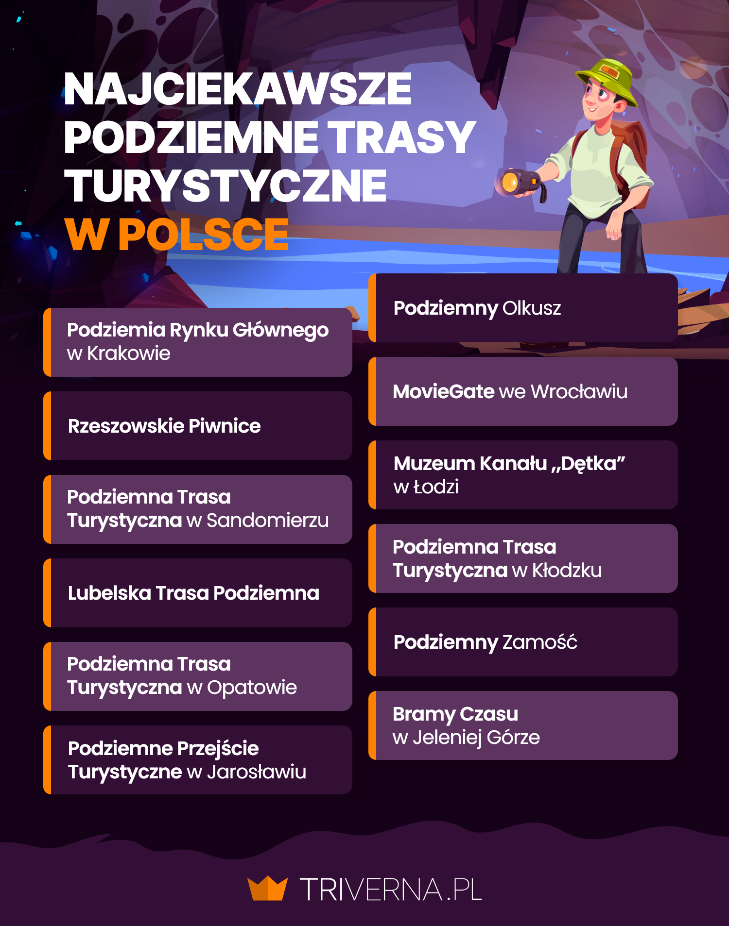 Najciekawsze podziemne trasy turystyczne w Polsce
