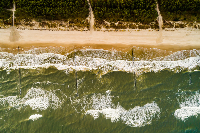 Plaże we Władysławowie z lotu ptaka