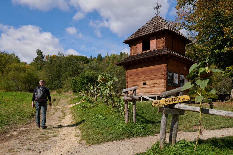 Turysta w Bieszczadach