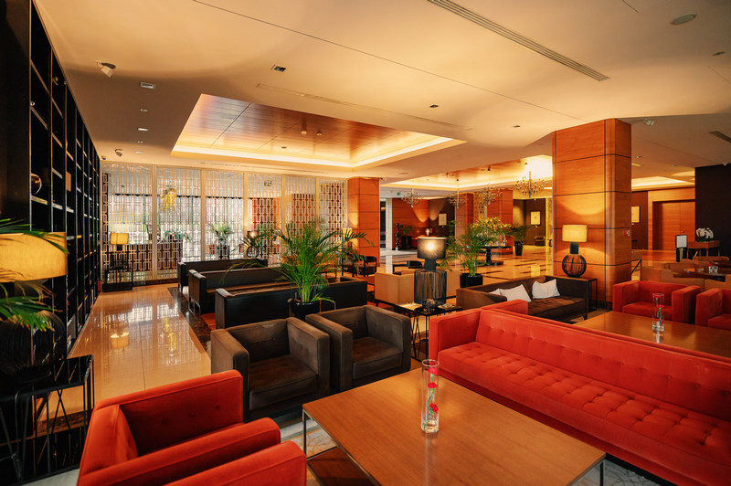 Lobby w Grand Hotel Tiffi - luksusowym hotelu na Mazurach