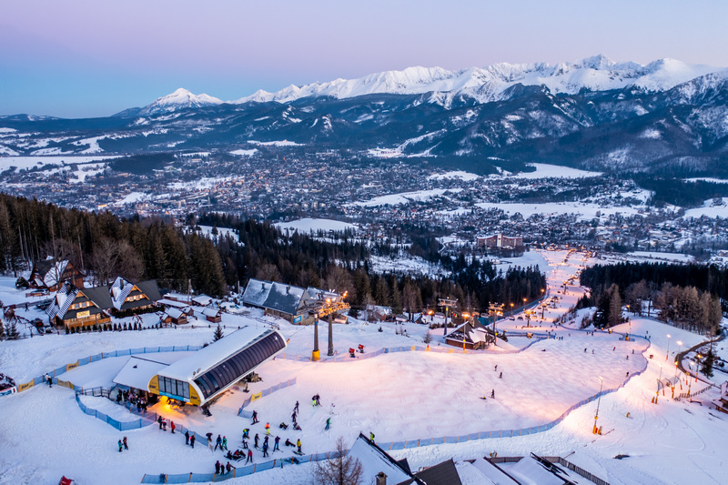 Zakopane zimą - widok z Gubałówki
