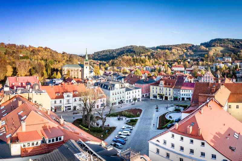Dusznicki rynek z góry