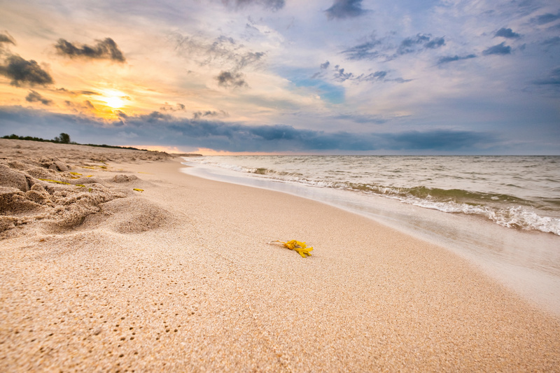 Plaża we Władysławowie jesienią