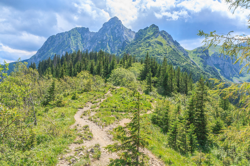 Widok na Giewont z Doliny Strążyskiej