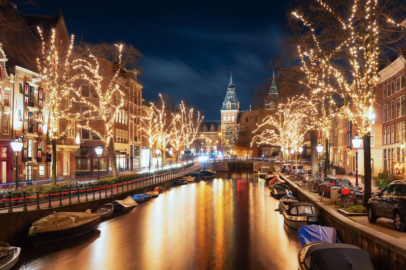 Amsterdam w okresie świąt Bożego Narodzenia
