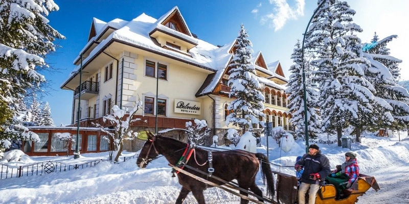 Hotel Belvedere w Zakopanem zimą