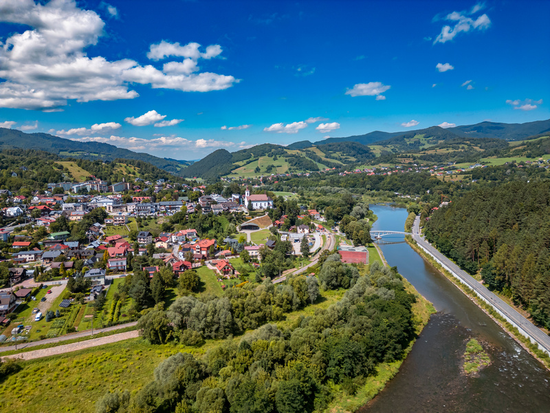 Piwniczna-Zdrój z lotu ptaka