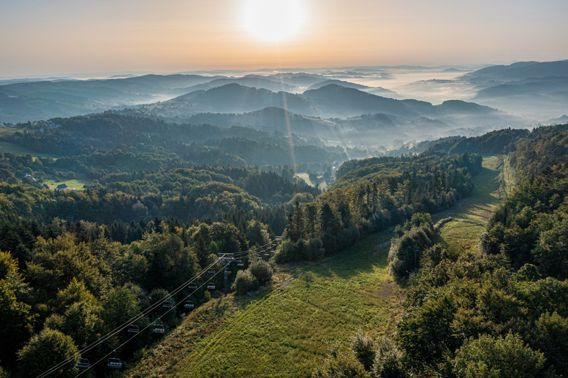 Widok z wieży widokowej na Kamionnej
