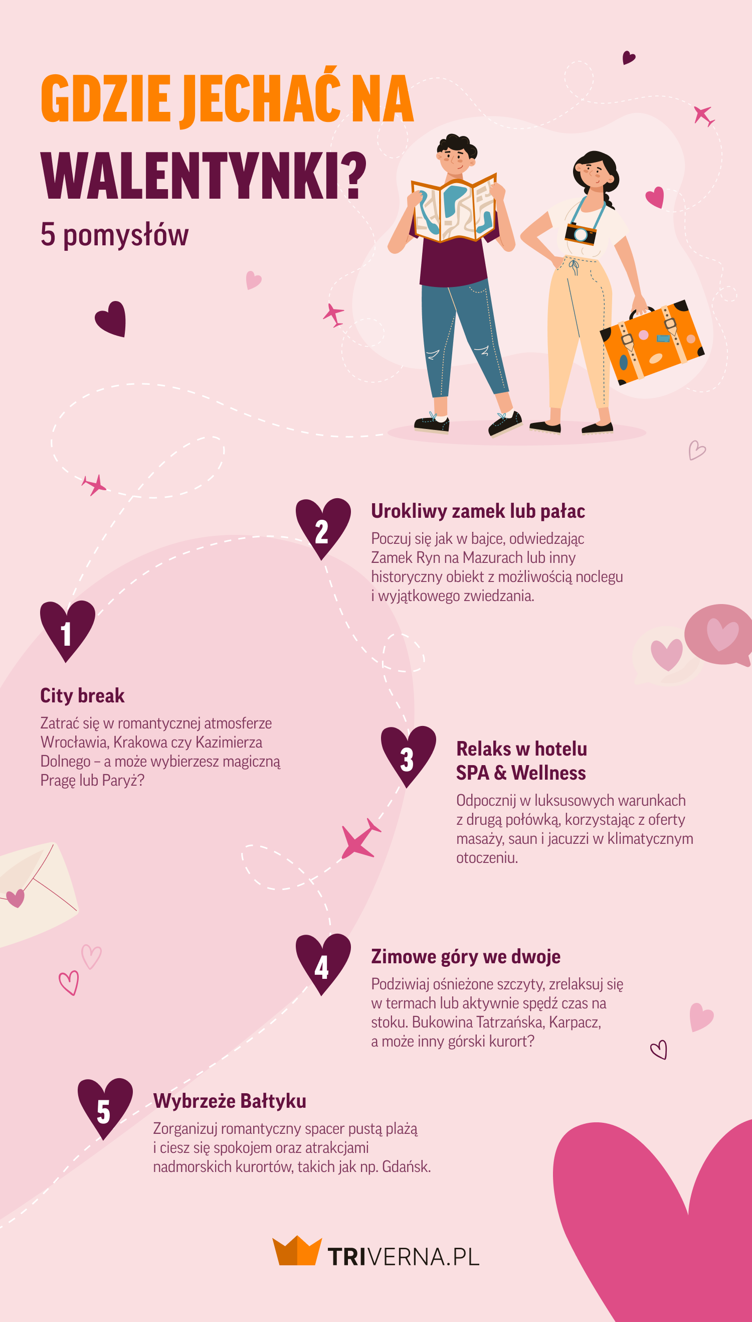 Gdzie na walentyki - infografika