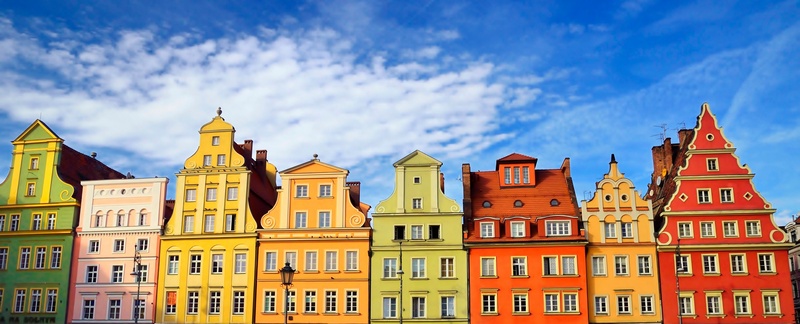 Kolorowe wrocławskie kamienice