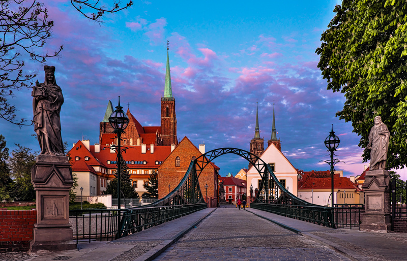Most na Ostrowie Tumskim we Wrocławiu