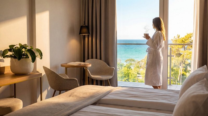 Resort Król Plaza w Jarosławcu - apartament z widokiem na morze