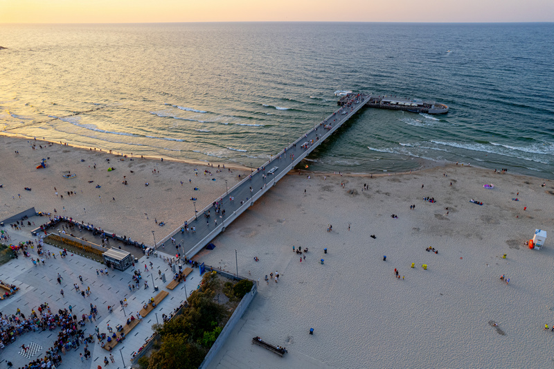 Kołobrzeg z jedną z najpiękniejszych plaż w Polsce
