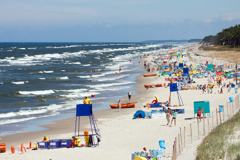 Plaża w Mrzeżynie latem