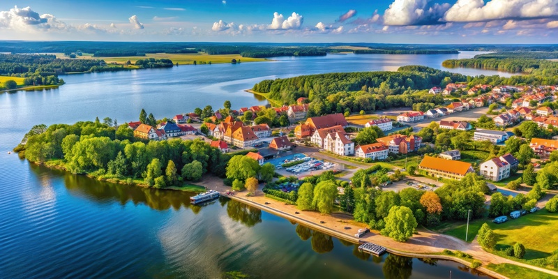 Jezioro Jamno z lotu ptaka