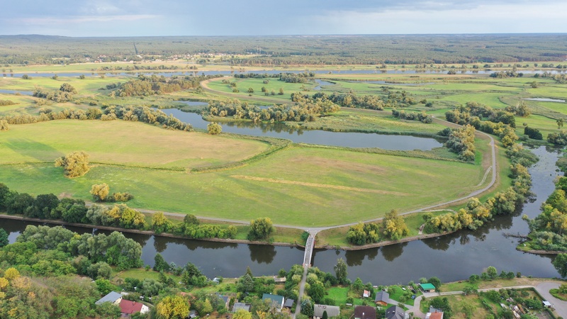 Widok z góry na Rezerwat Bielinek