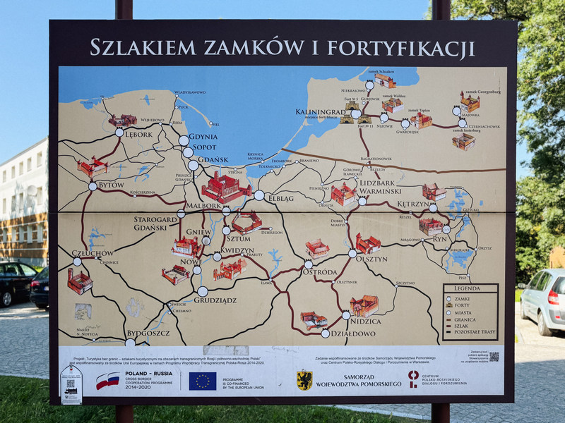 Mapa pomorskich zamków