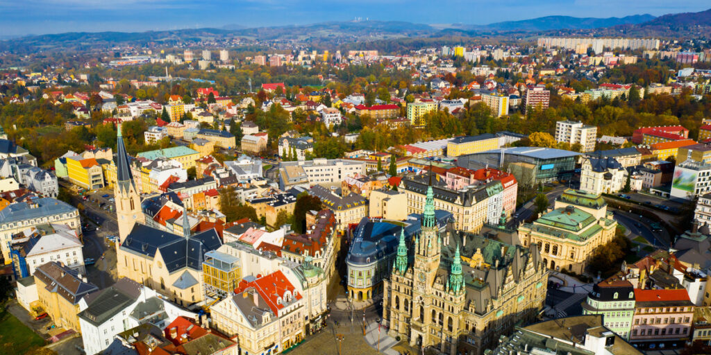 Liberec z lotu ptaka