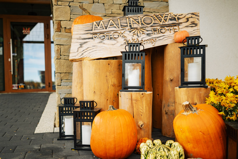 Wejście do hotelu Malinowy Potok w Białce Tatrzańskiej