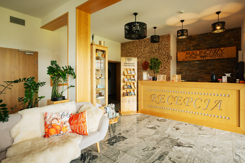 Recepcja hotelu Malinowy Potok w Białce Tatrzańskiej