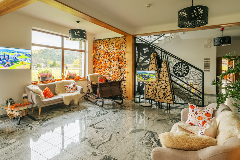 Lobby hotelu Malinowy Potok w Białce Tatrzańskiej