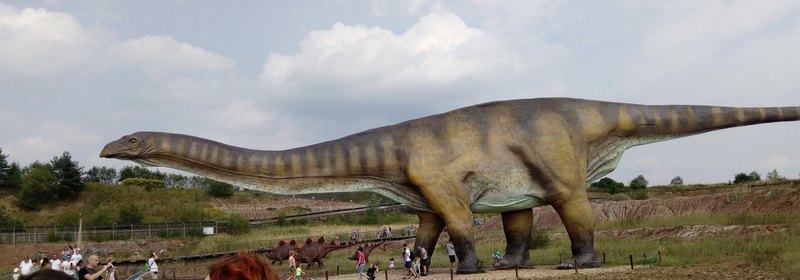 Jeden z modeli dinozaurów w JuraPark Krasiejów