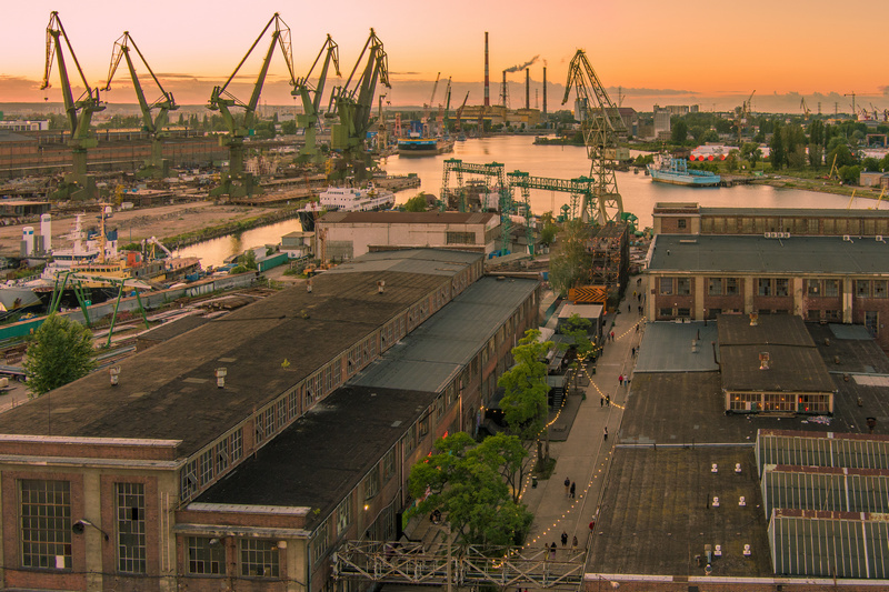 Ulica Elektryków w Gdańsku widok z góry