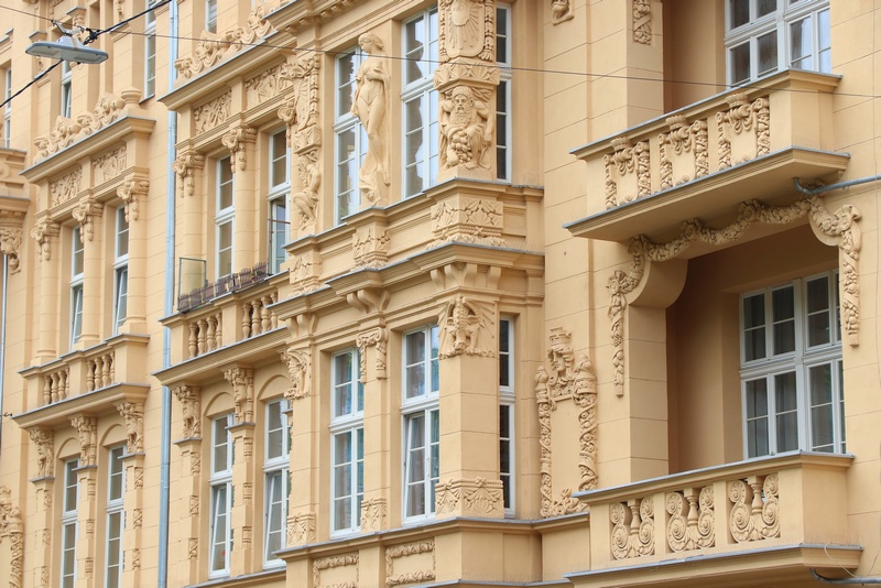 Jeden z budynków na Przedmieściu Oławskim we Wrocławiu